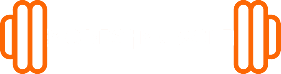 Modest Muscle logo white